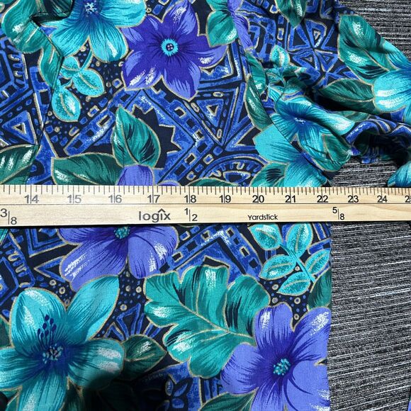 Ship N Shore Vintage Blazer Women's L Blue Green Single Button Made in USA - Picture 8 of 13